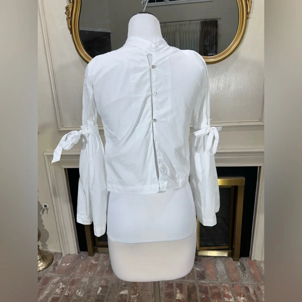 Free‎ People So Obviously Yours White Bell Sleeve Cotton Top